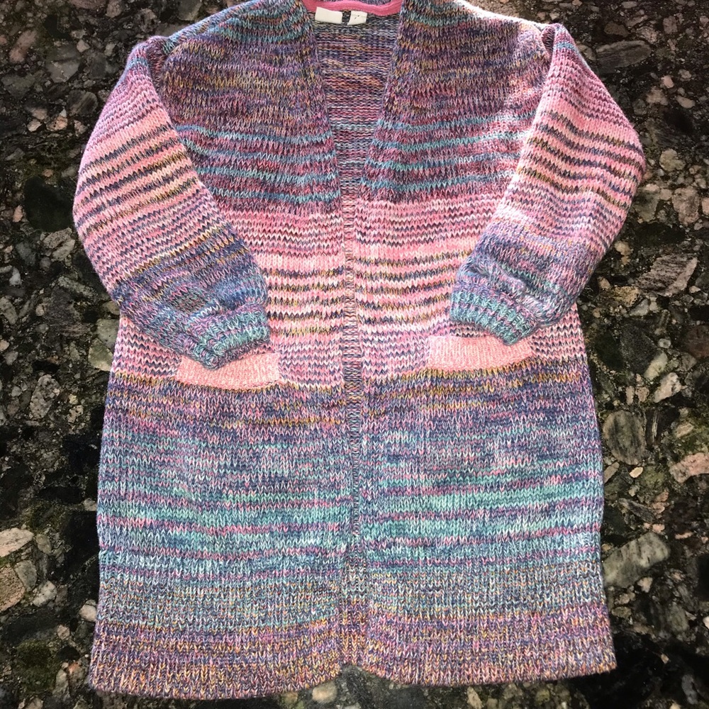 Gap Kids Multi Color Cardigan Sweater Size 6-7